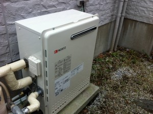 横浜市青葉区 ガスふろ給湯器取替工事 新設GT-2050SARX