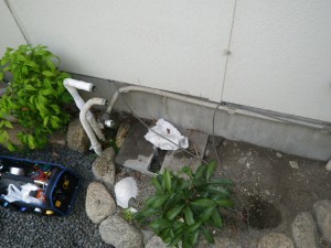 据置型給湯器取替工事（神奈川県横須賀市） 撤去後